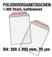 1.000 Folienversandtaschen für B4 = 350 x 250 mm, 70 my, Adhäsionsverschluss