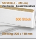 Naturelle-Briefumschläge mit braunen Innendruck im Format DIN lang = 220 x 110 mm, 500 Stück